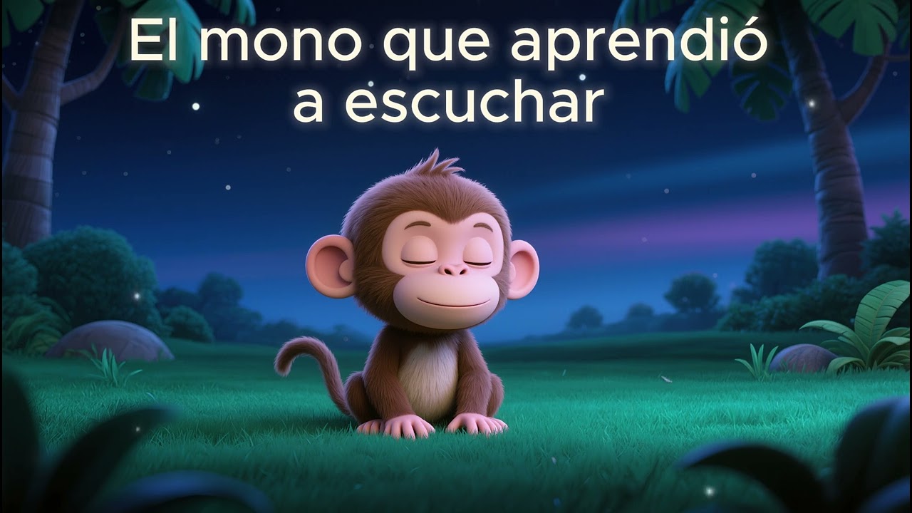 El mono que aprendió a escuchar | Sueñitos cantados para niños y bebés
