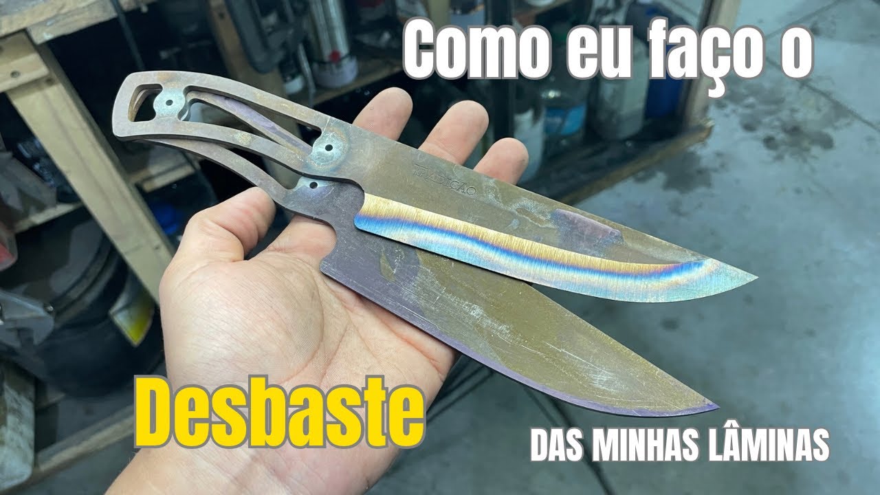 Como eu faço o desbaste das minhas facas aqui na Cutelaria Tradição 