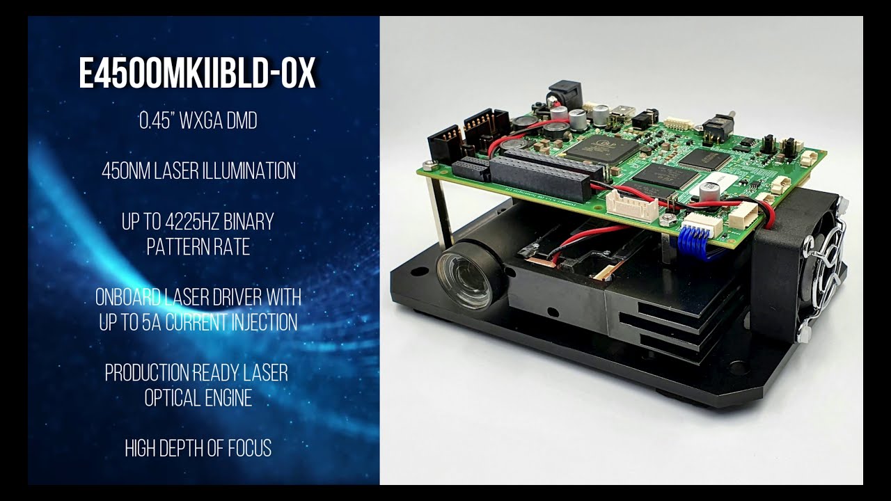 DLP&reg; LightCrafter E4500MKII Blue(450nm) Laser ON AXIS