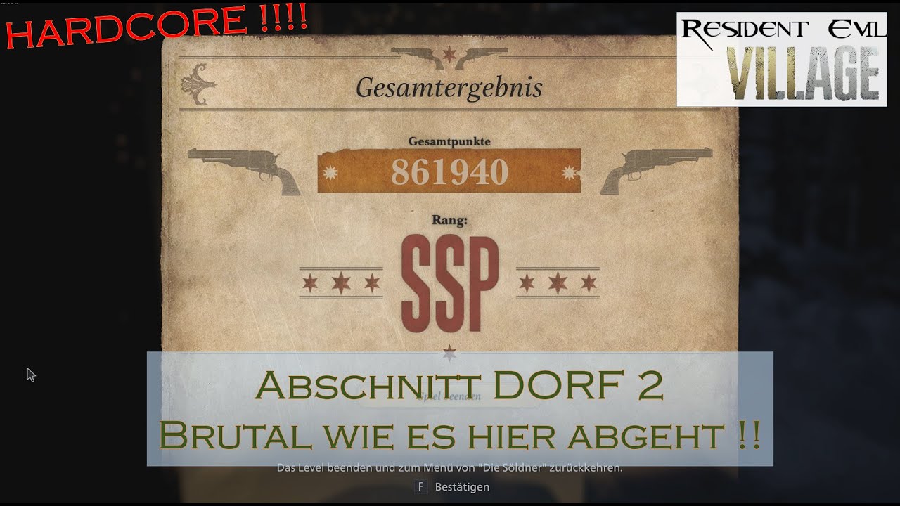 Resident Evil 8 - VILLAGE  #15: Die Söldner: DORF 2 - Rang: SSP - Zeit für die MAGNUM !
