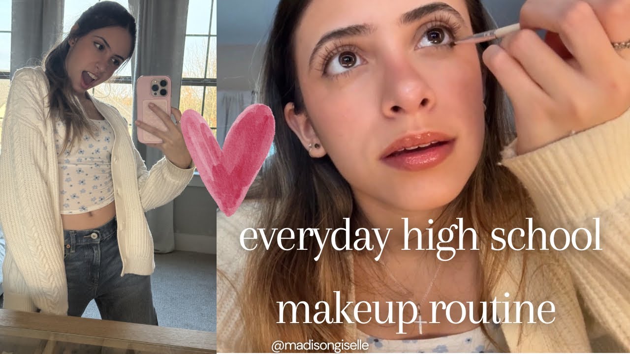 everyday high school makeup routine | Senior diaries edition | 💄💐🛍️