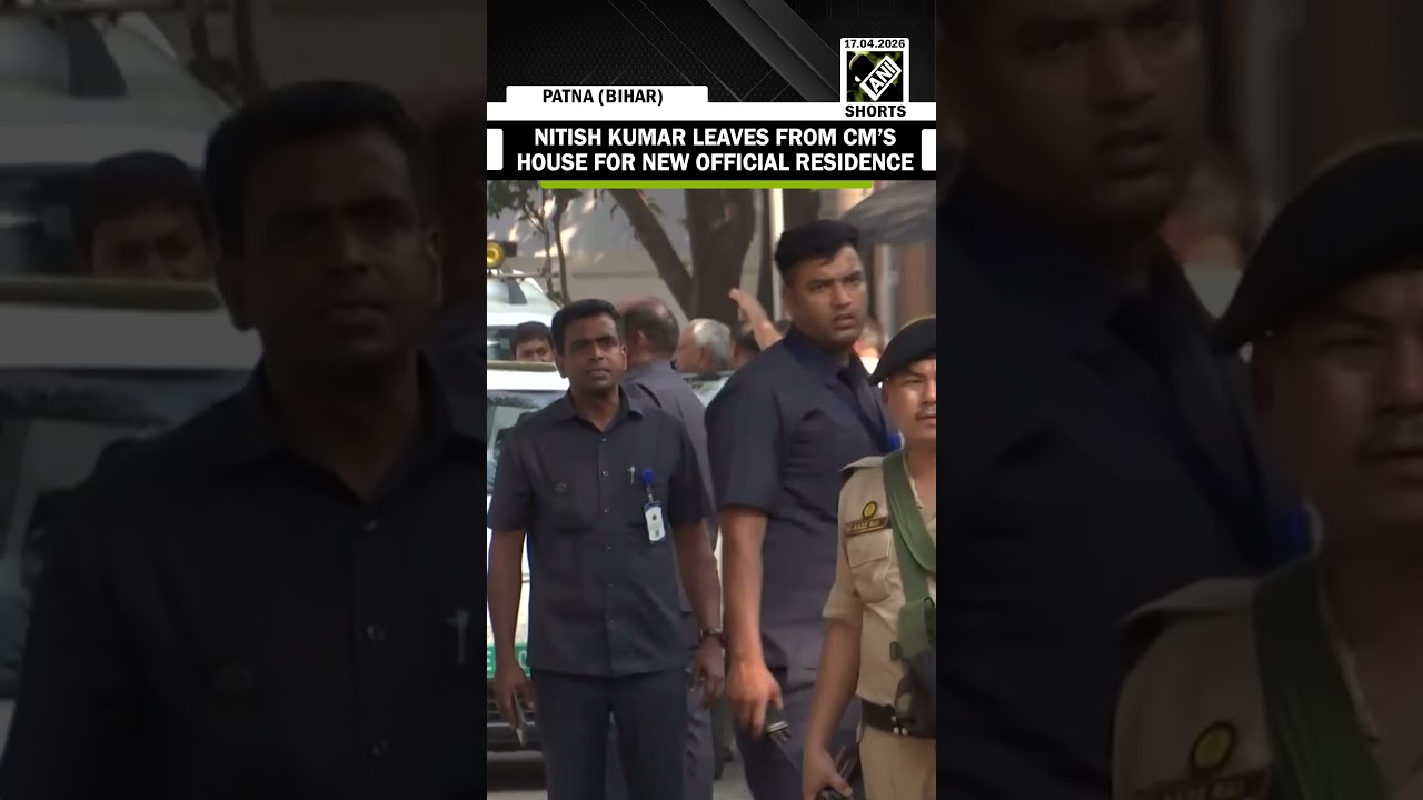 RS MP Nitish Kumar along with son Nishant Kumar leaves from CM&rsquo;s house to shift in new residence