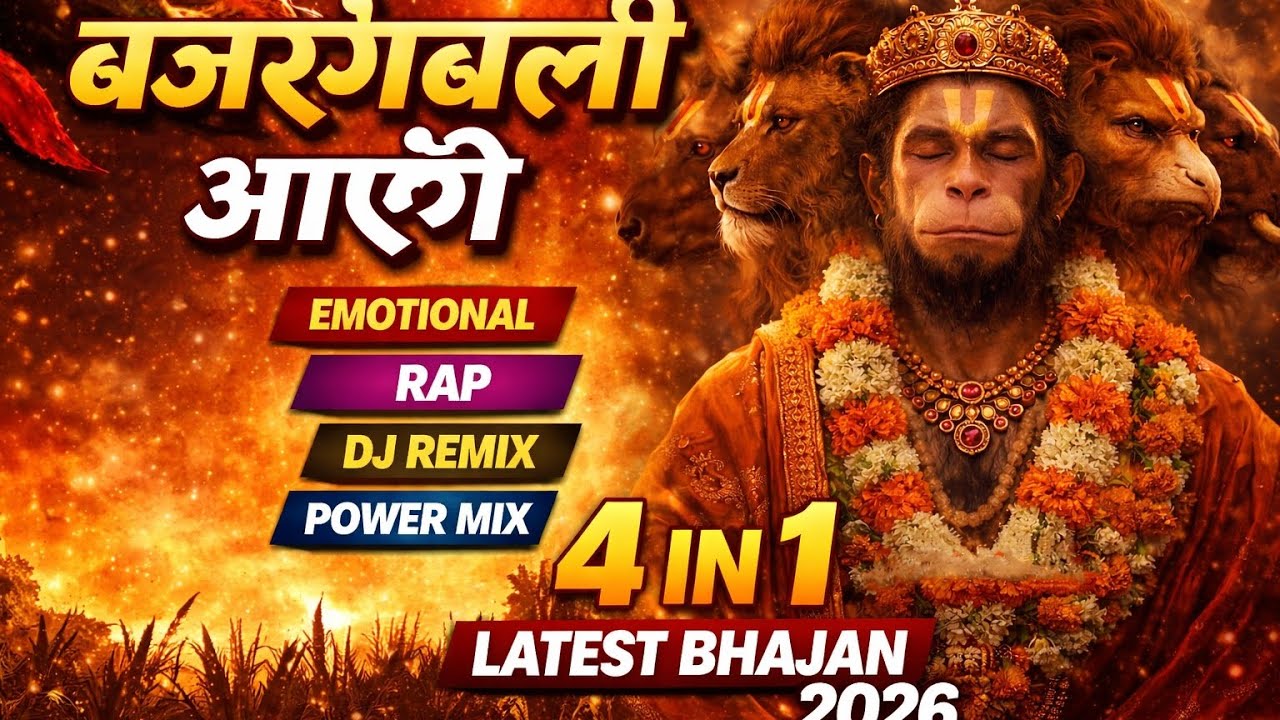 🌺  “बजरंगबली आएंगे” (4-in-1 Power Bhajan) 🌺jai shree ram jai bajrangbali🥰