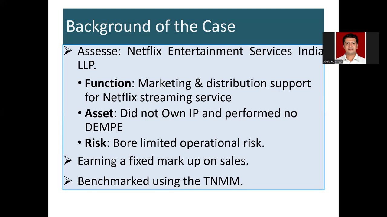 Netflix India / DEMPE/ Transfer Pricing