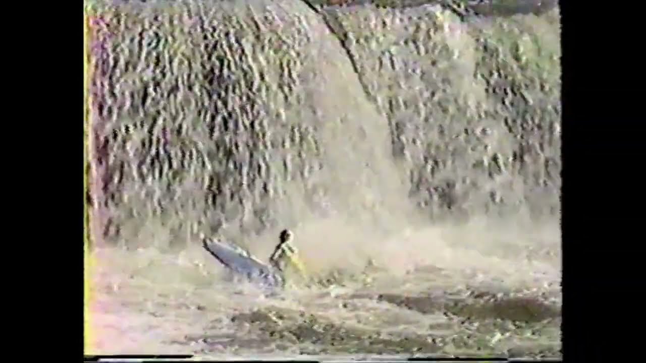 Classic WW Kayaking Gem!  Clay Wright's South Cumberland Hair - Vertical Pin on LRC Falls - 1993