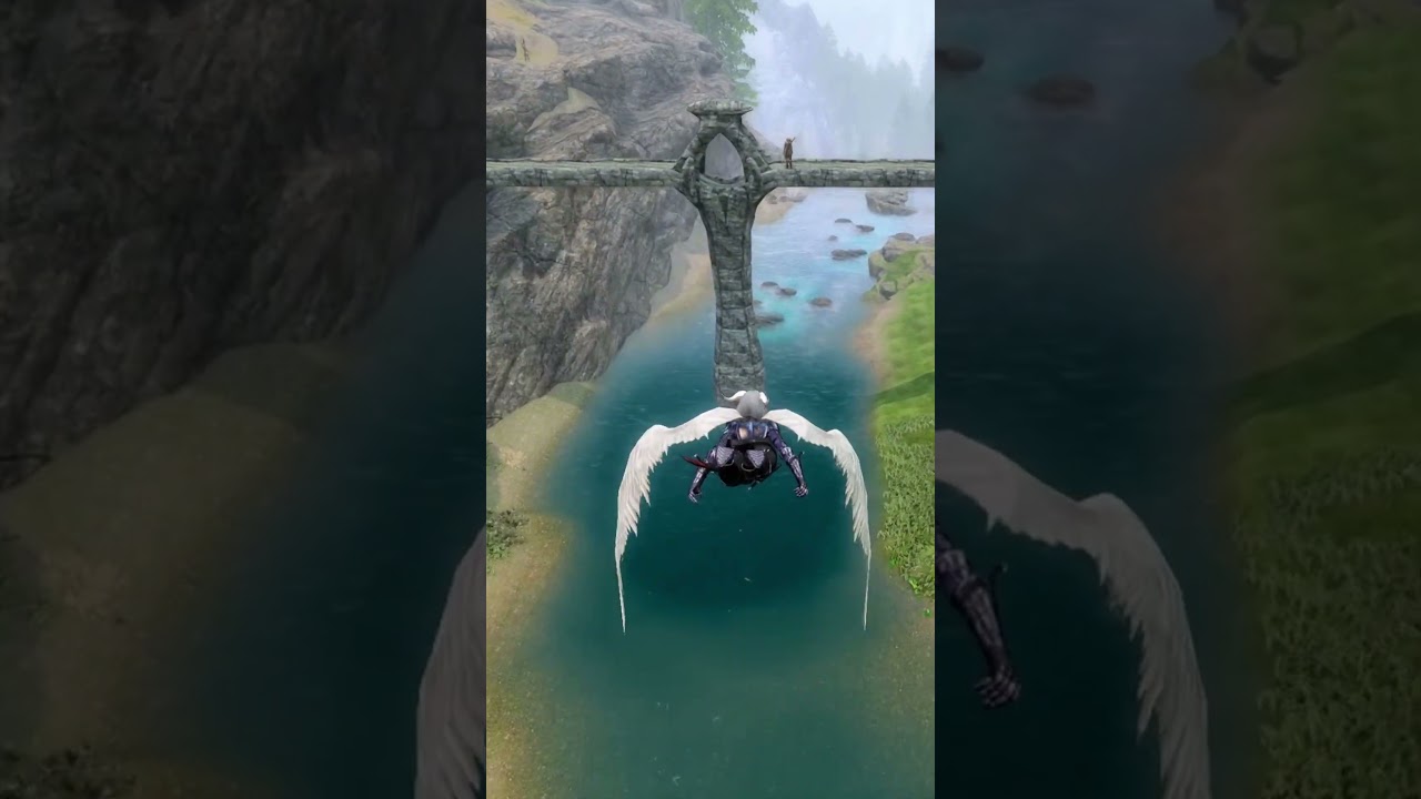 Skyrim - Travel with fun | Animated Wings and Flying mod showcase:  #skyrimmods #gaming #skyrim