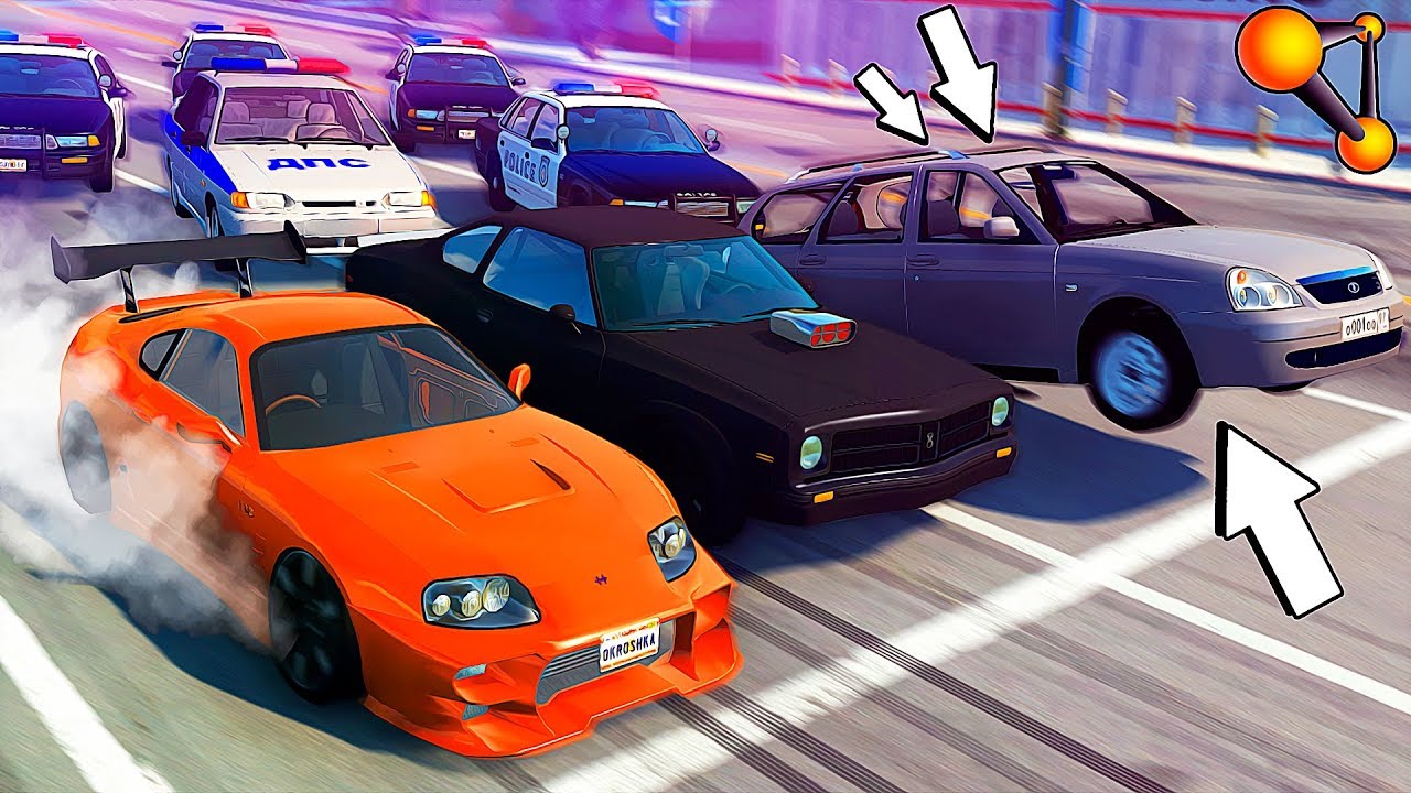 Брайан Окрошка и Доминик Котлета сражаются в ФИНАЛЬНОЙ БИТВЕ ФОРСАЖА в BeamNG Drive