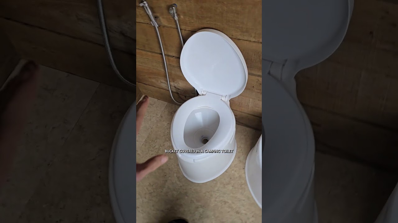 Explaining the 2 seats in the outhouse #narrowayhomestead #offgridlife #outhouse #waste #scentfree