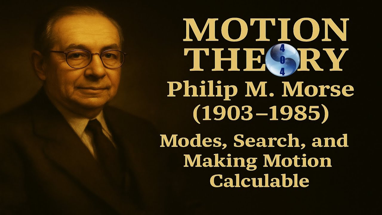 Philip M. Morse (1903–1985) — Modes, Search, and Making Motion Calculable