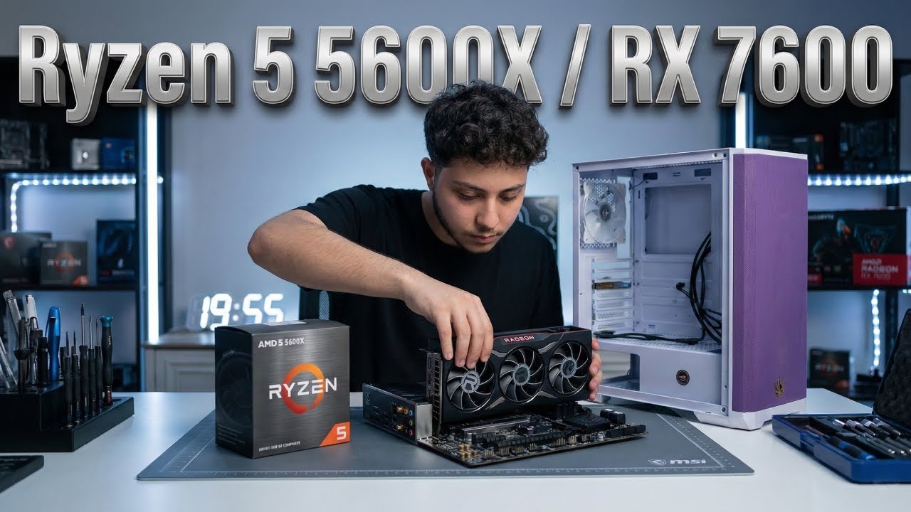 20 dakikada oyuncu bilgisayarı toplama (konuşma yok) Ryzen 5 5600X / RX 7600