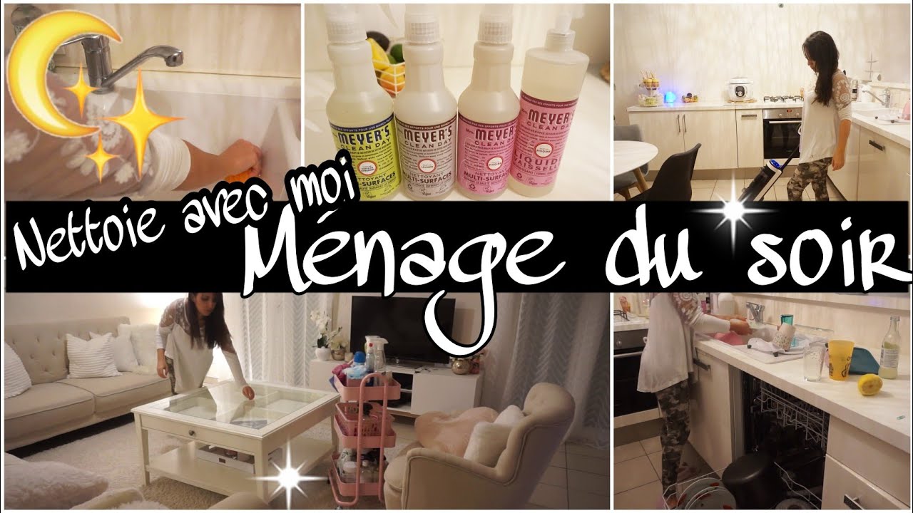 ROUTINE MÉNAGE DU SOIR // CLEAN WITH ME // NETTOYAGE DE NUIT MOTIVANT