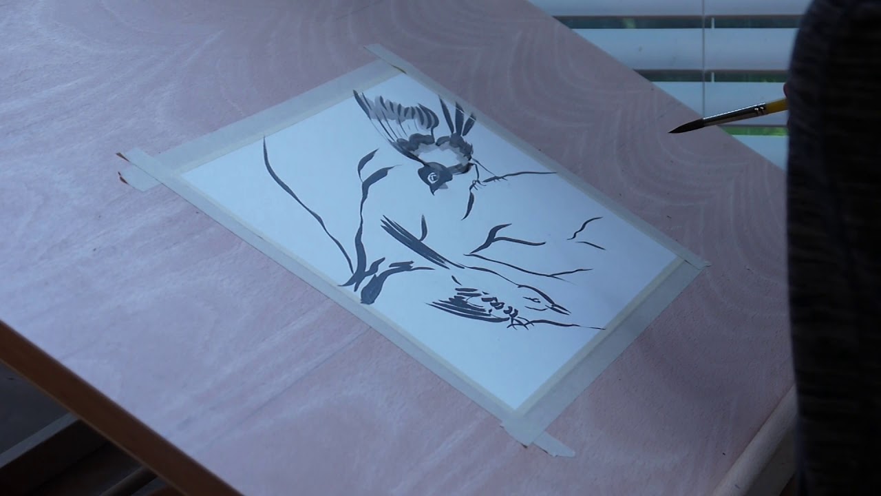 Diluting India ink (washes)