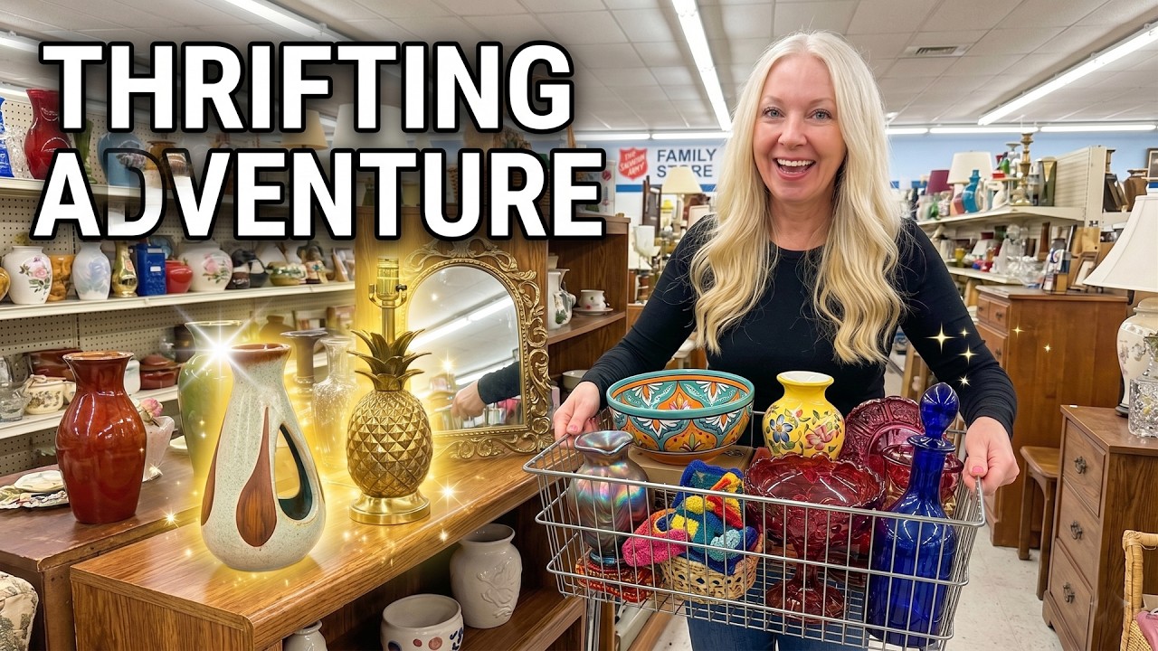 Thrift With Me – Amazing Salvation Army Home Decor & Vintage Gems!