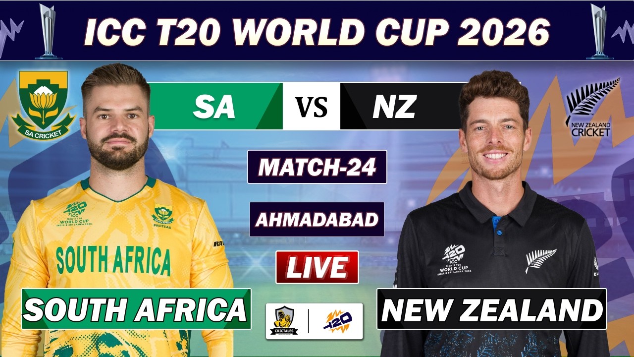 SOUTH AFRICA VS NEW ZEALAND MATCH 24 LIVE COMMENTARY | SA VS NZ CRICKET MATCH| ICC T20 WORLD CUP
