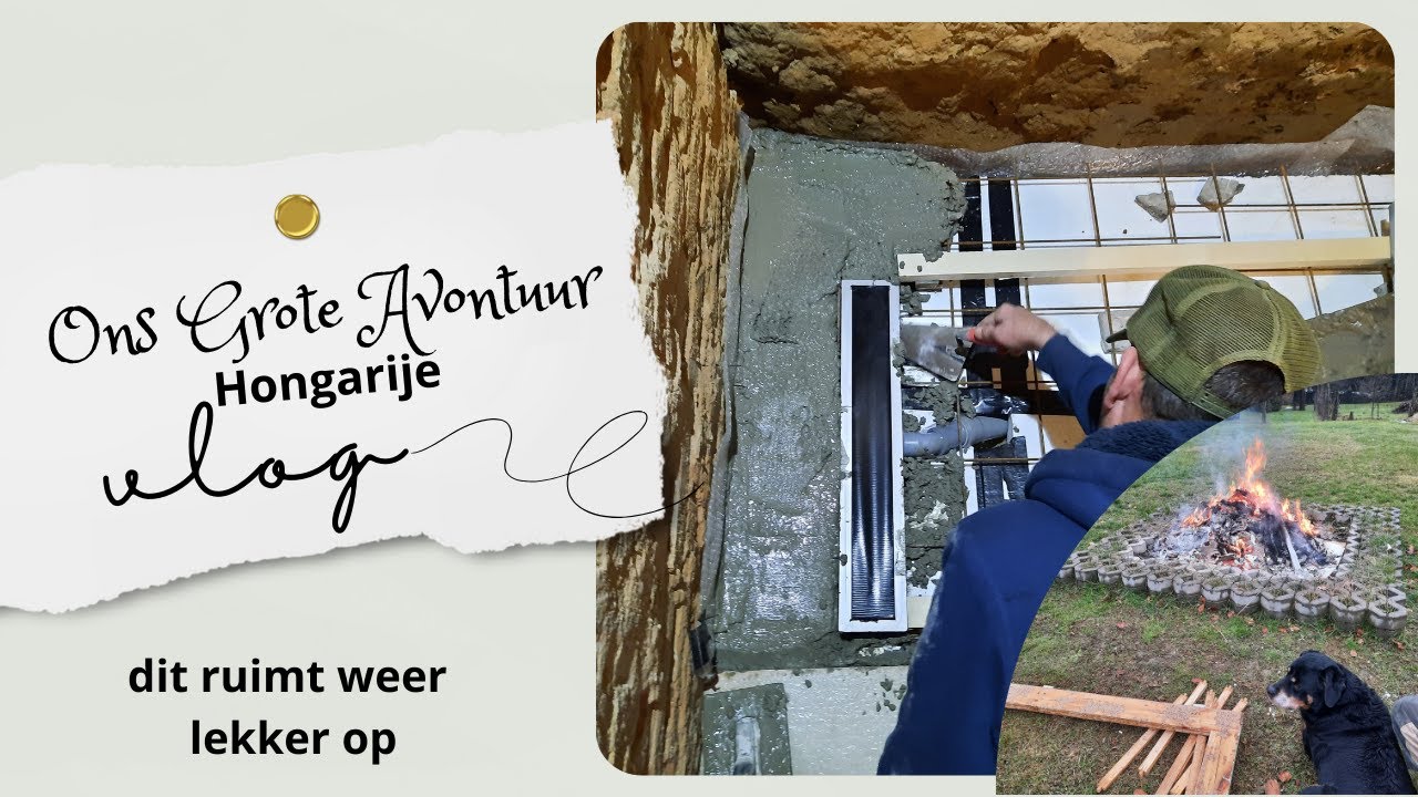 Beton In Het Douche Gedeelte Storten | wonen in Hongarije #446