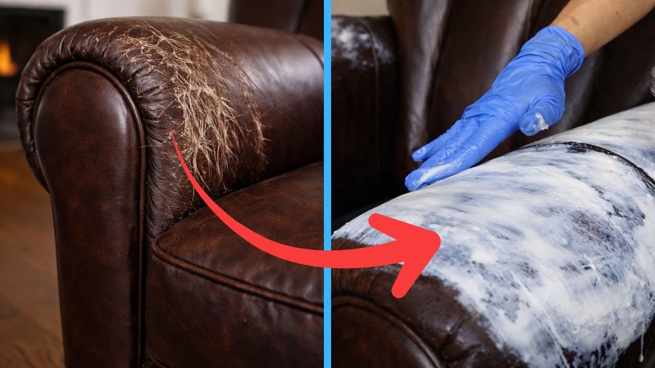 This leather chair was ruined until I tried THIS!