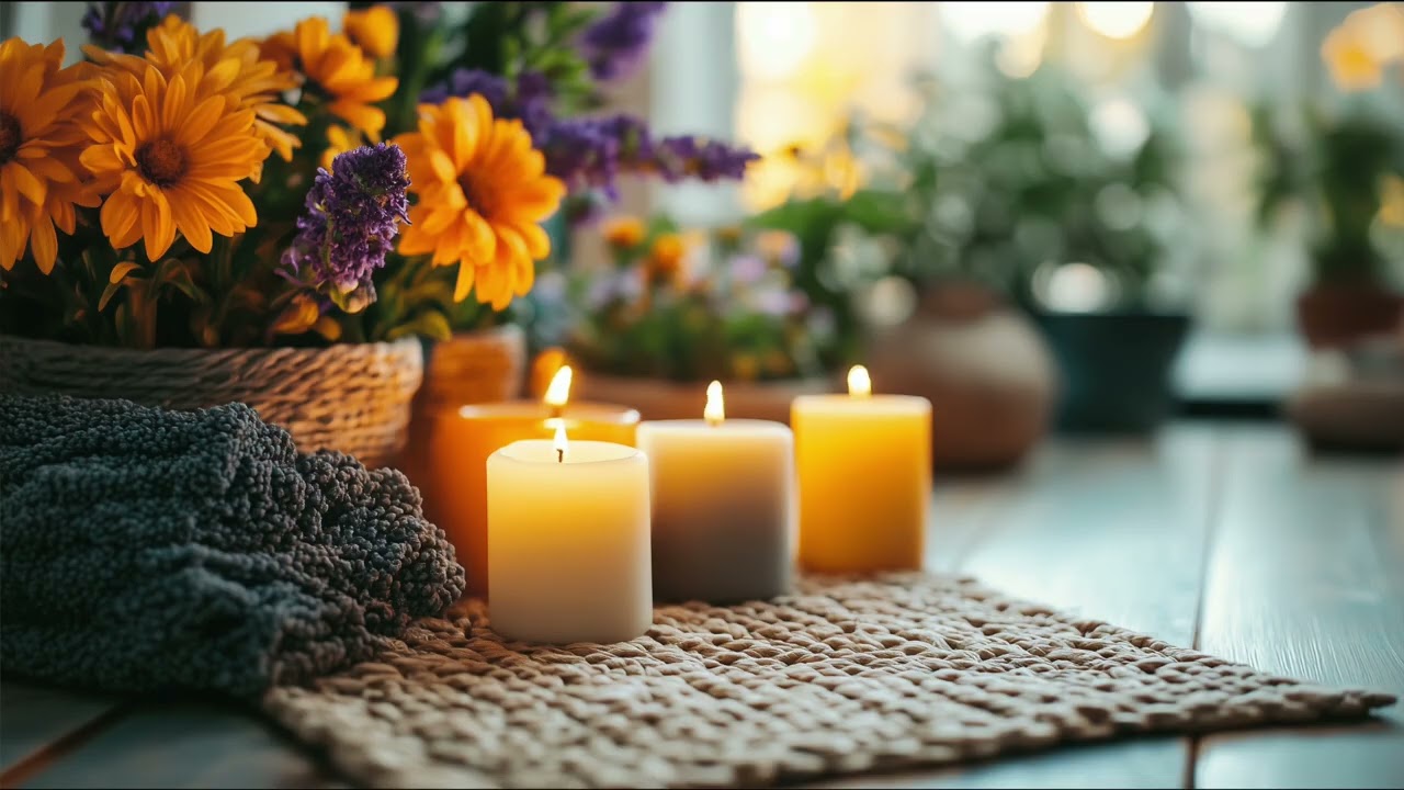 A soothing piano under candlelight