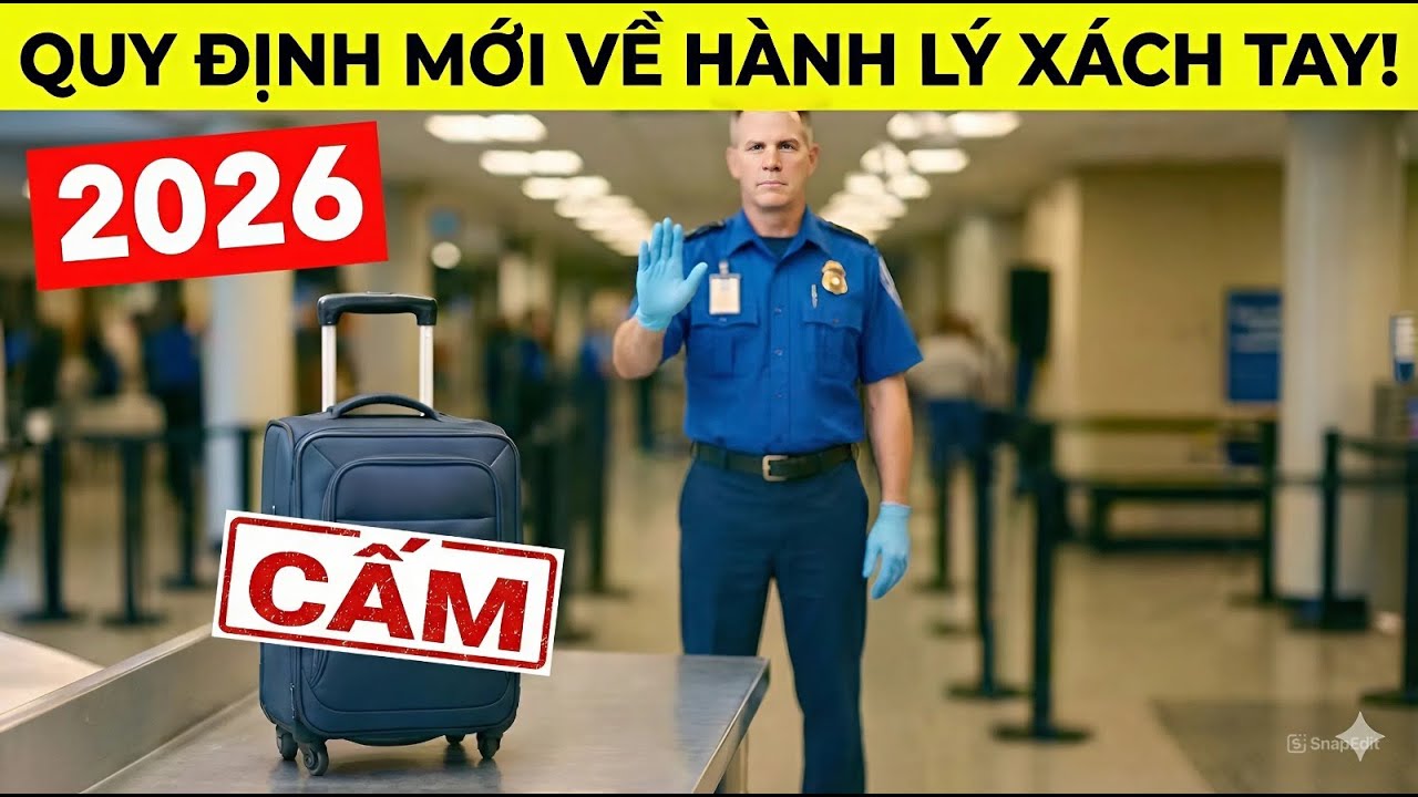 Quy Định Hành Lý Xách Tay Mới Năm 2026: Đừng Để Bị Giữ Lại Ở TSA! | Sân Bay Giờ Siết Gắt