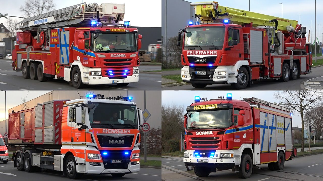 [GROẞBRAND in KREFELD!] 800 TONNEN SCHROTT in FLAMMEN - WERKFEUERWEHREN im EINSATZ | Einsatzfahrten