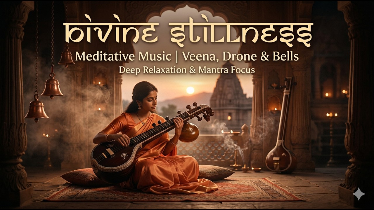 Meditative Veena Instrumental |  Inner Stillness | Indian Classical Music for Meditation