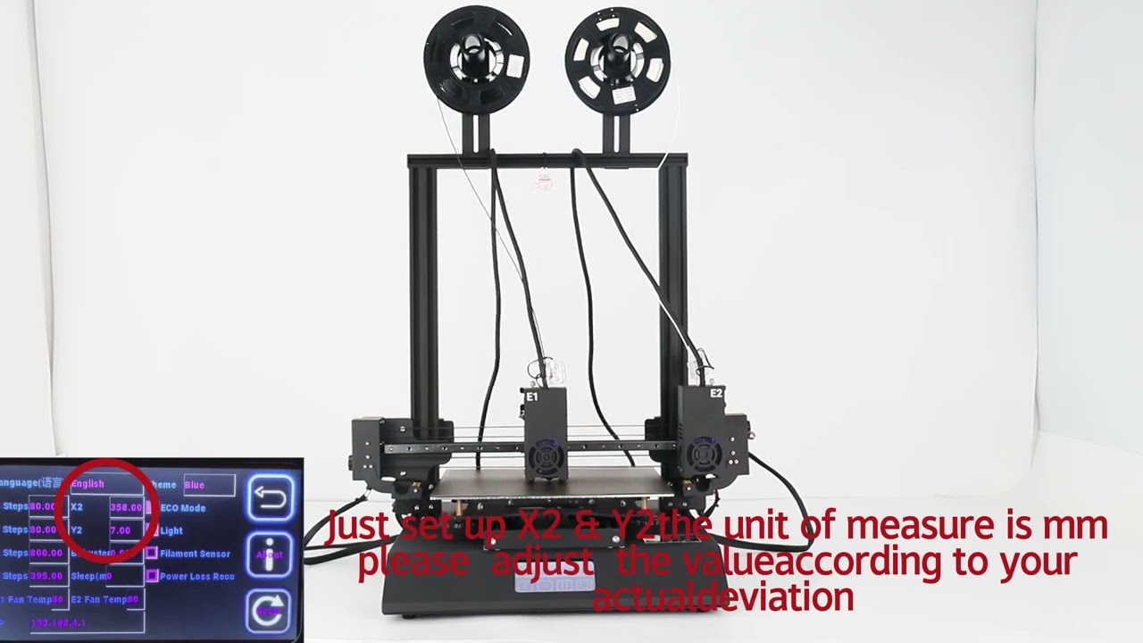 TL D3 V2 X axis Y axis adjustment video