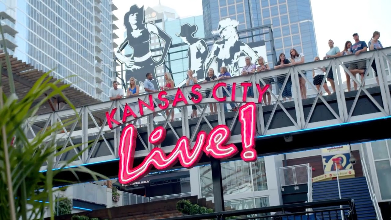 videoblocks kansas city live neon sign exterior downtown venue kc live music sports SBV 337711210 HD