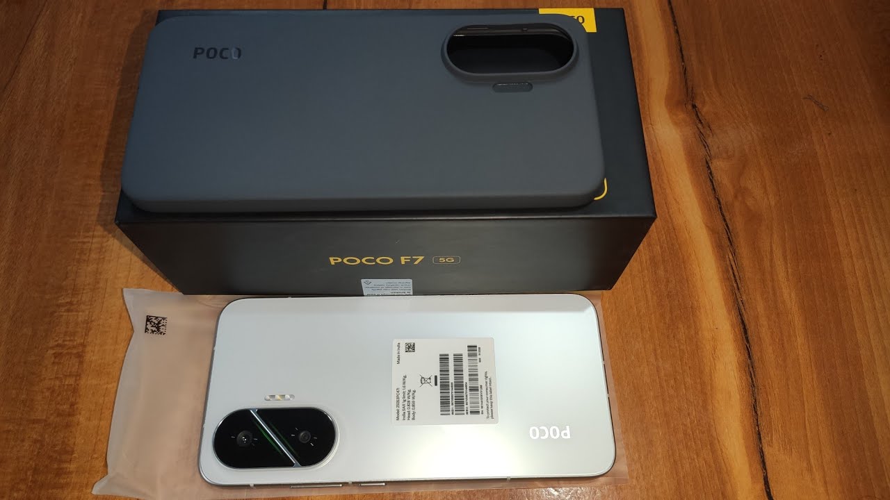 POCO F7 5G Frost White 12GB/512GB INR 34,000/- unboxing