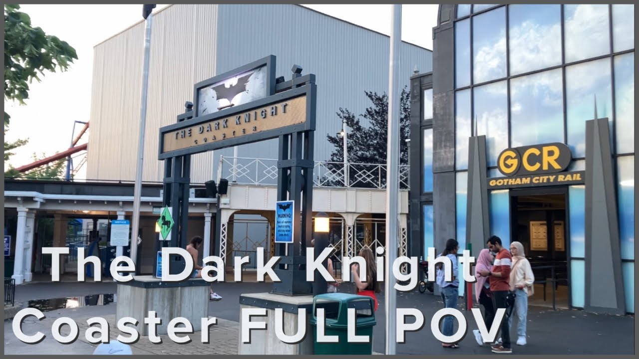 HILARIOUS ON RIDE REACTION!! - The Dark Knight Coaster 2023 FULL POV
