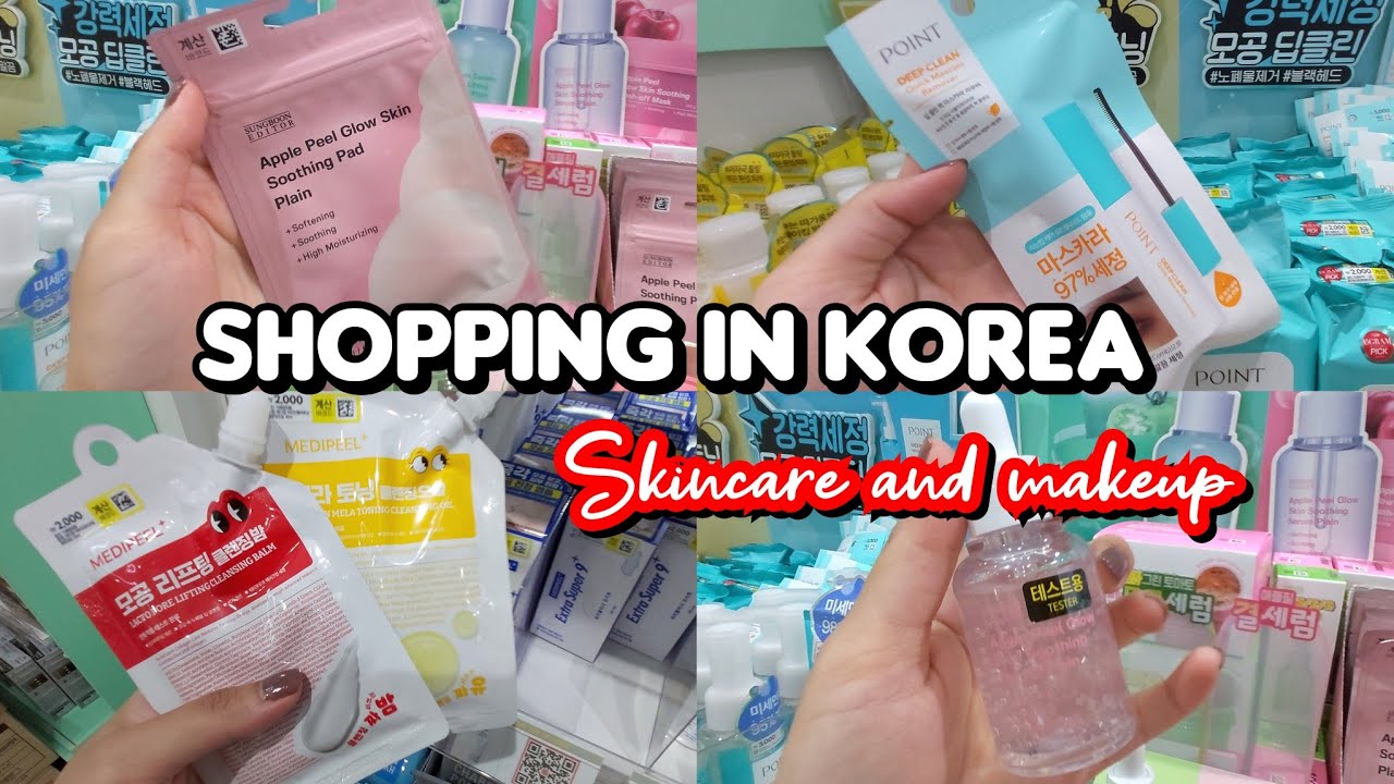 Shopping in korea🇰🇷 vlog, Skincare & makeup 🛍 Pore lifting serum and Peeling pad, soothing mask 