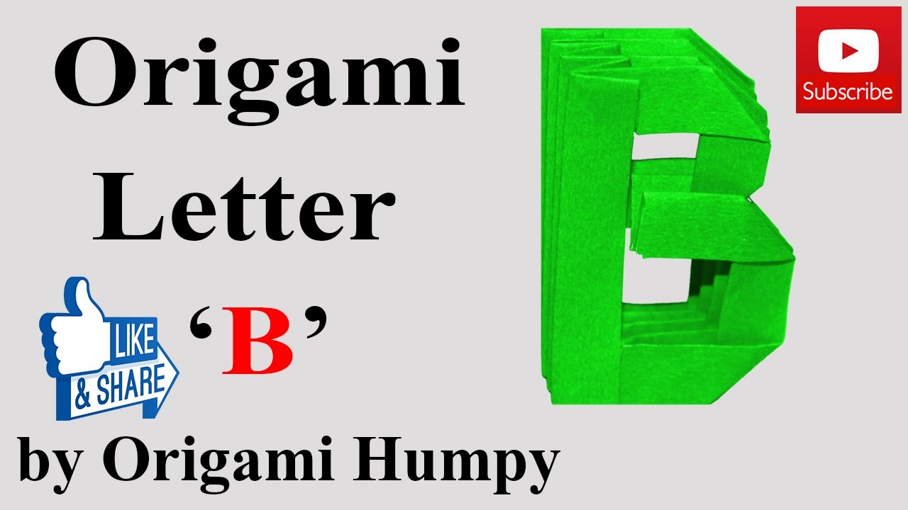 How to make an origami letter 'B'