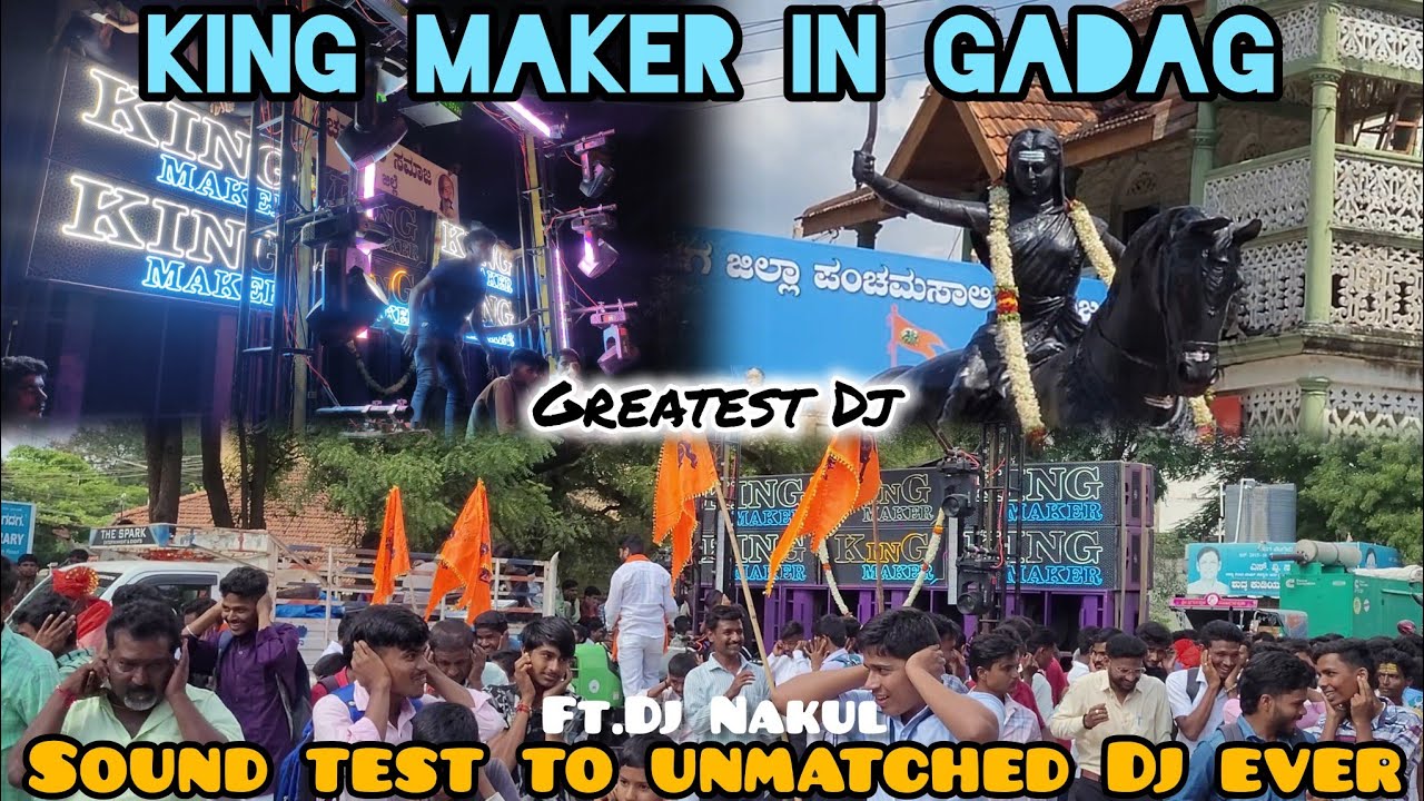 Massive Sound Explosion🥵💥| King Maker| Dj Nakul| Rani Chennamma Jayanti 2024| Gadag| #browsefeatures