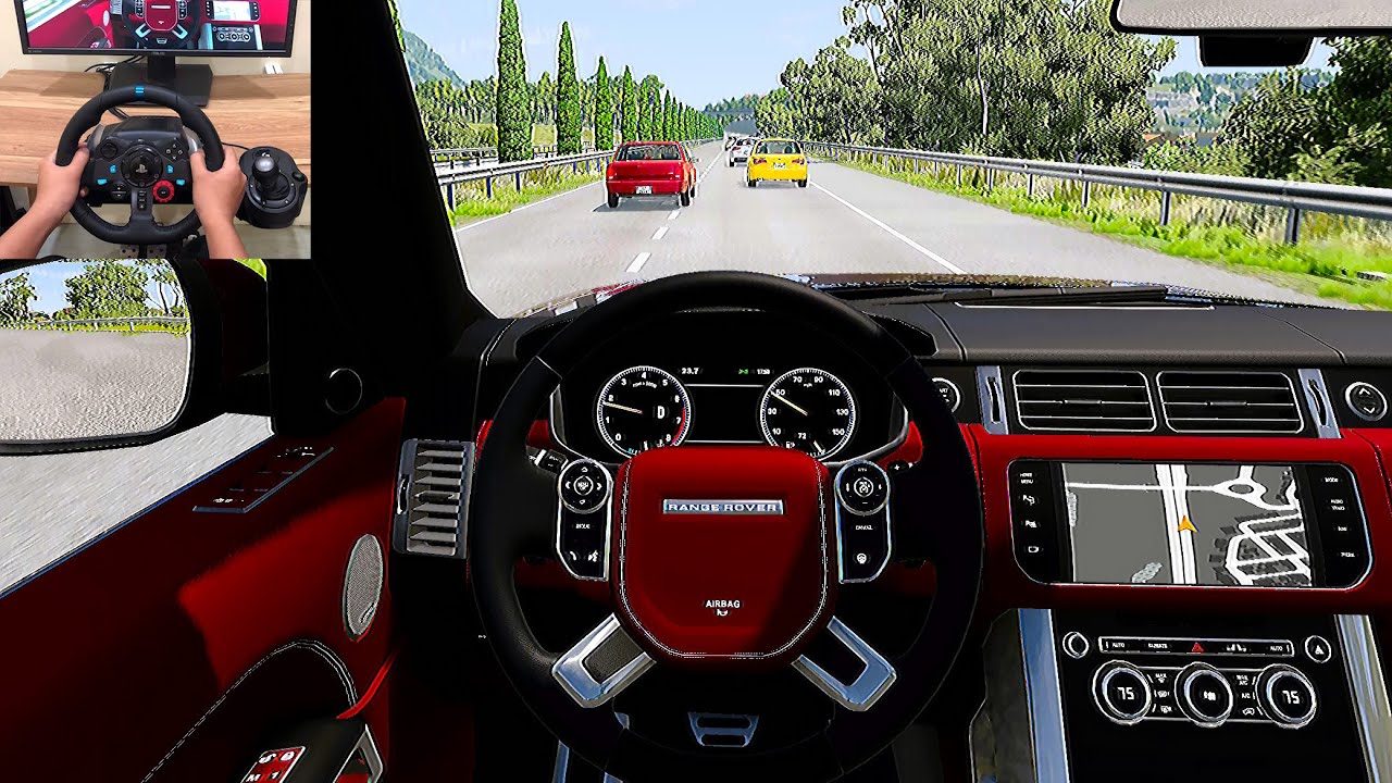 BeamNG Drive | Range Rover Vogue 2014 Realistic driving [Steering Wheel POV]