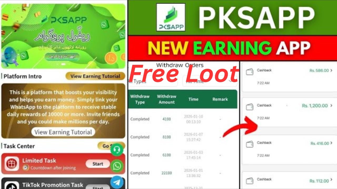 How to Create Account PKSAPP Free website/ How to withdraw PKSAPP website/ @ahyoutubee #earrings