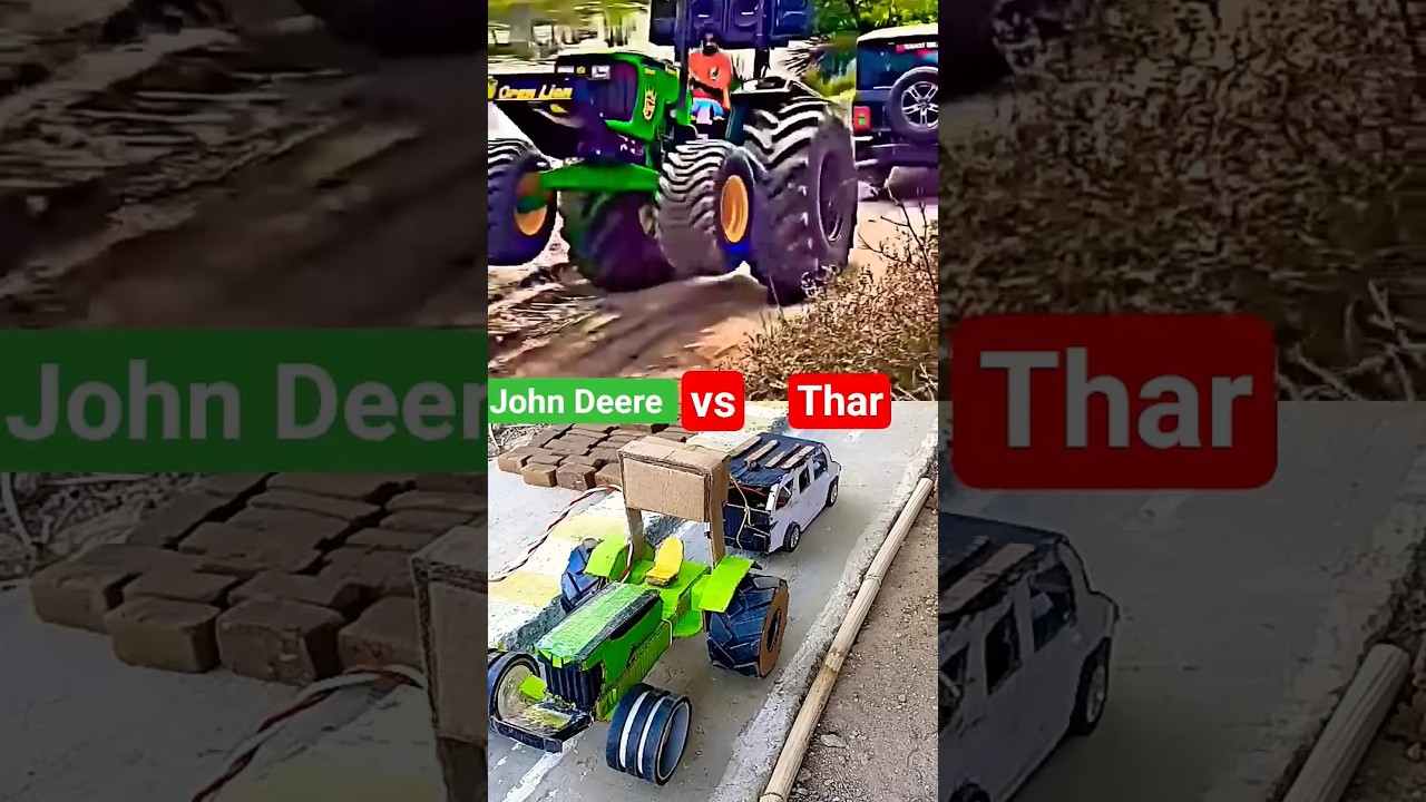 John Deere 5050 D vs Thar 4x4 💥 Epic Power Stunt | Tractor 2025 🔥 #TochanKing