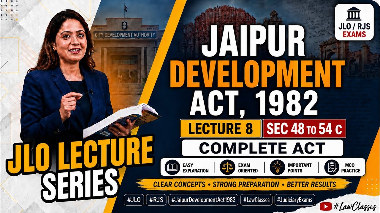 Jaipur Development Act 1982 | Sec 48 to 54C | JLO RJS APO  Complete Act Series@Miss.Rajpurohit24 