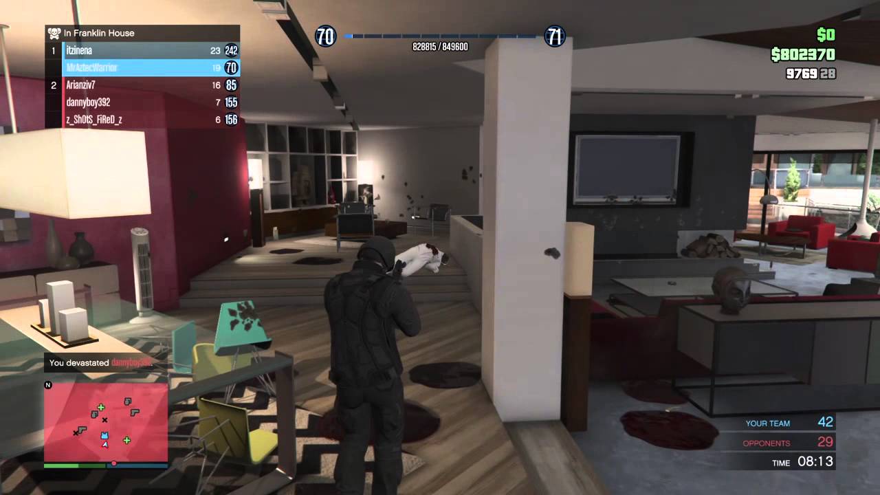 GTA Online Deathmatch: Inside Franklin's House