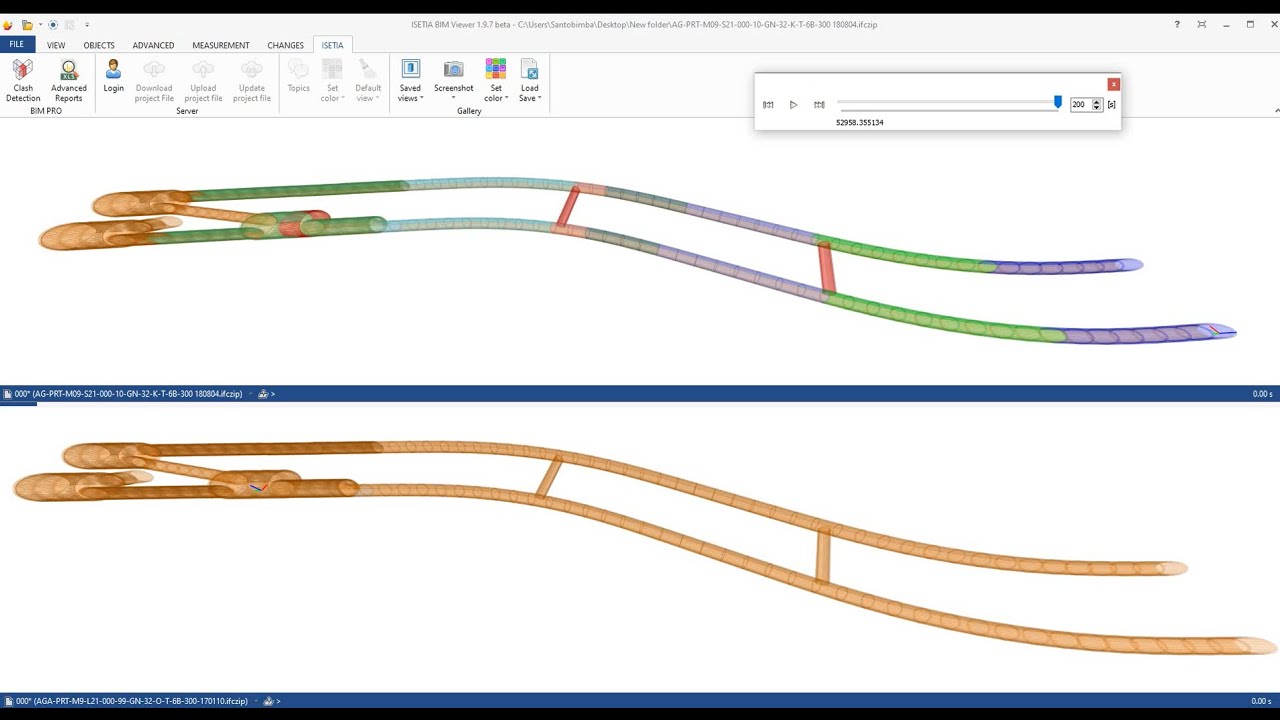 ISETIA 4D Simulation for Tunnel Project Plan vs Actual Compression Status Report.