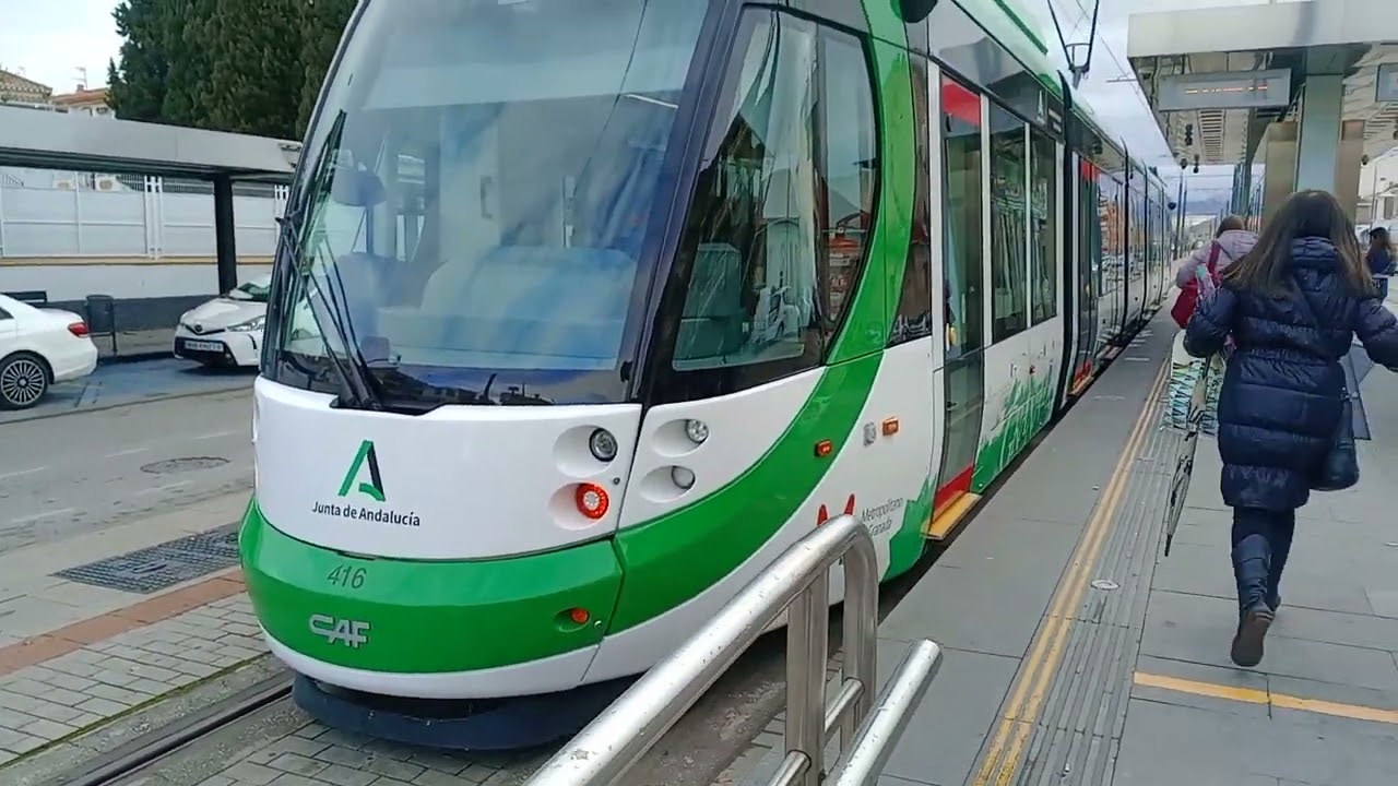New CAF Urbos 100 tram in Granada, Spain. 16th December 2025 11:43