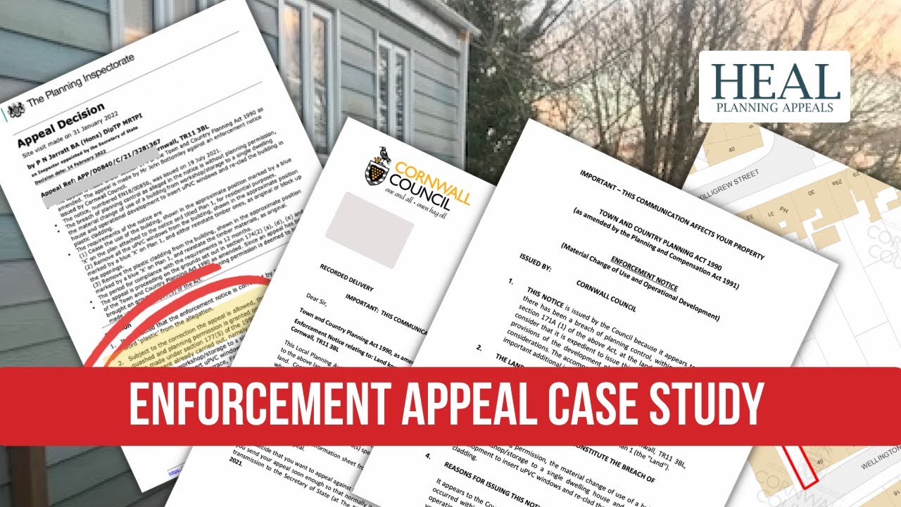 Planning Enforcement Appeal Cornwall Council Case Study Change of Use New Dwelling