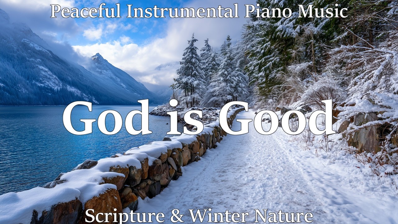 God is Good | Piano Worship Music with Scriptures & Winter Scenes