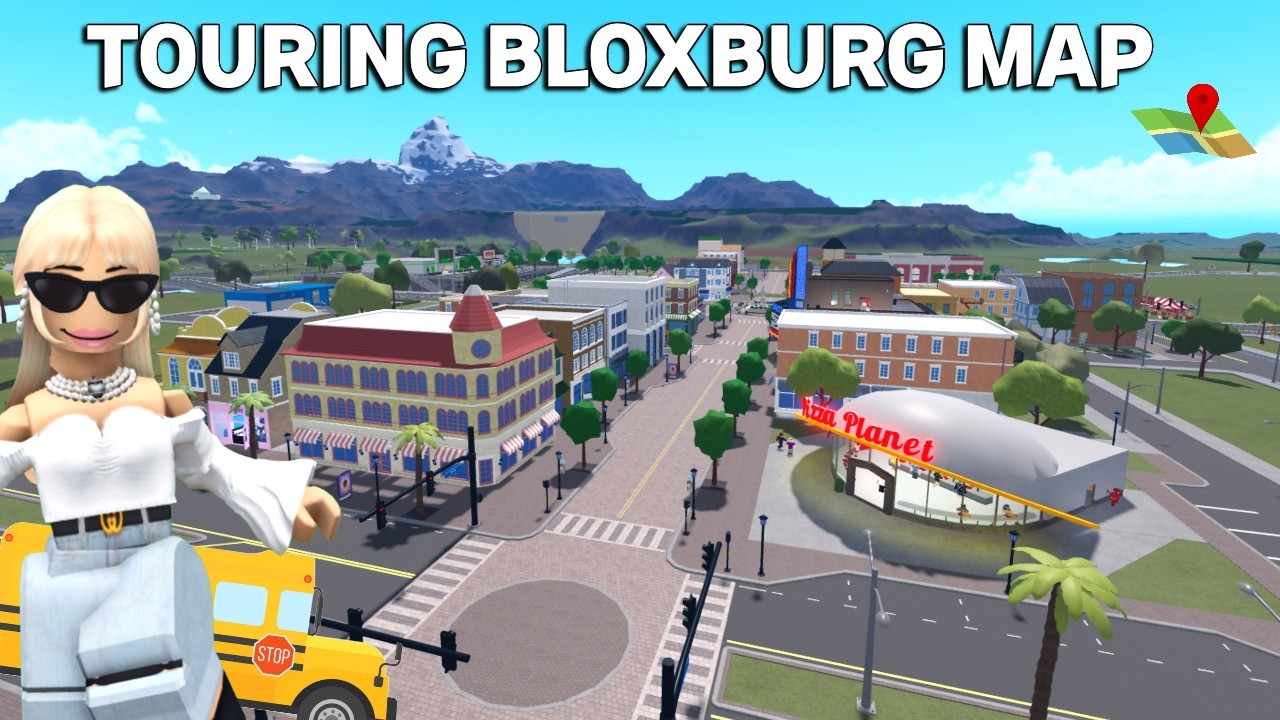 TOURING THE NEW BLOXBURG MAP *new plots, public transport*
