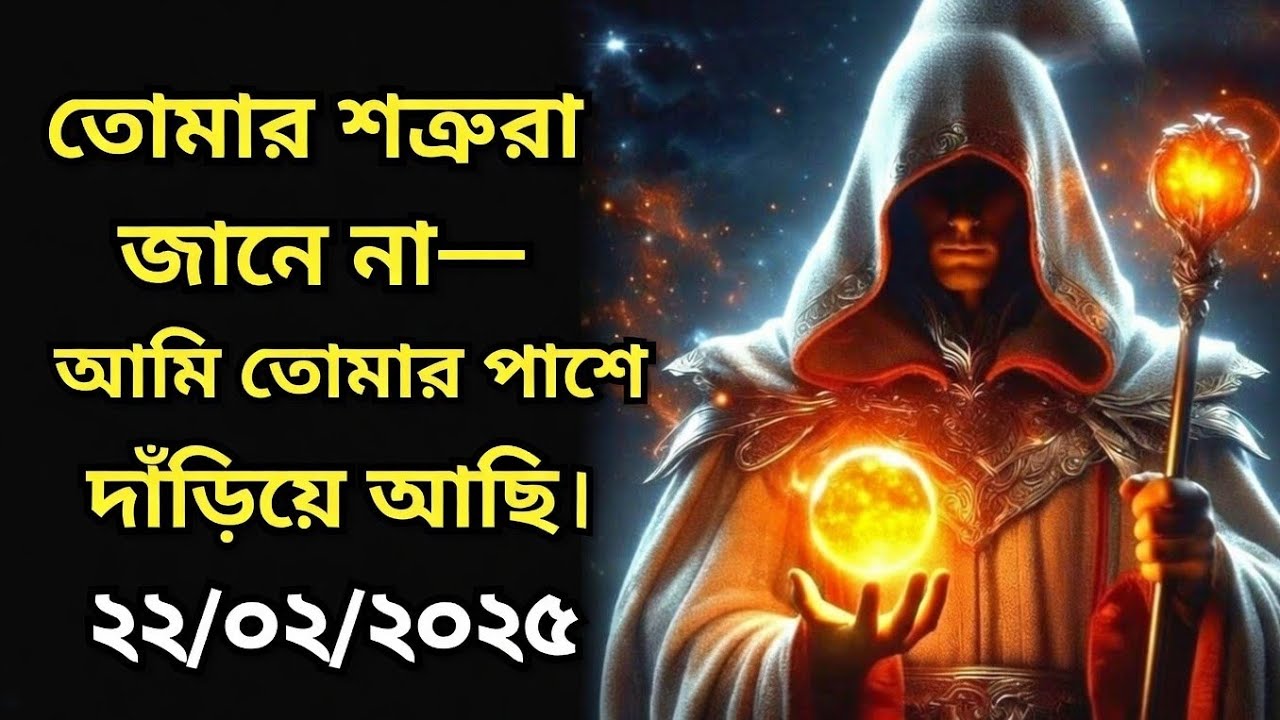 ২১ ফেব্রুয়ারি মহাবিশ্ব বার্তা।তোমার শত্রুরা জানে না—আমি তোমার পাশে দাঁড়িয়ে আছি....!#angel