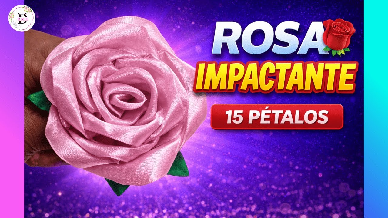 👉 Rosa de satín impactante con 15 pétalos 🌹 | Resultado profesional