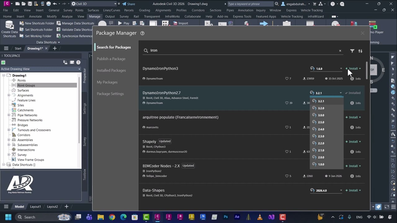 إنشاء مجموعات النقاط وأسـطح تلقائيًا من الملفات النصية - Dynamo: Auto Point Groups & Surfaces