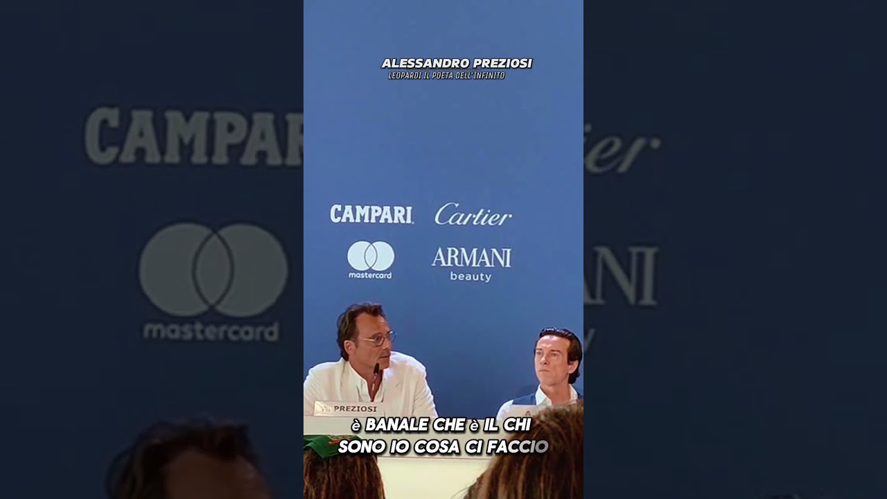 Alessandro Preziosi Conferenza Stampa Leopardi Il poeta dell'infinito