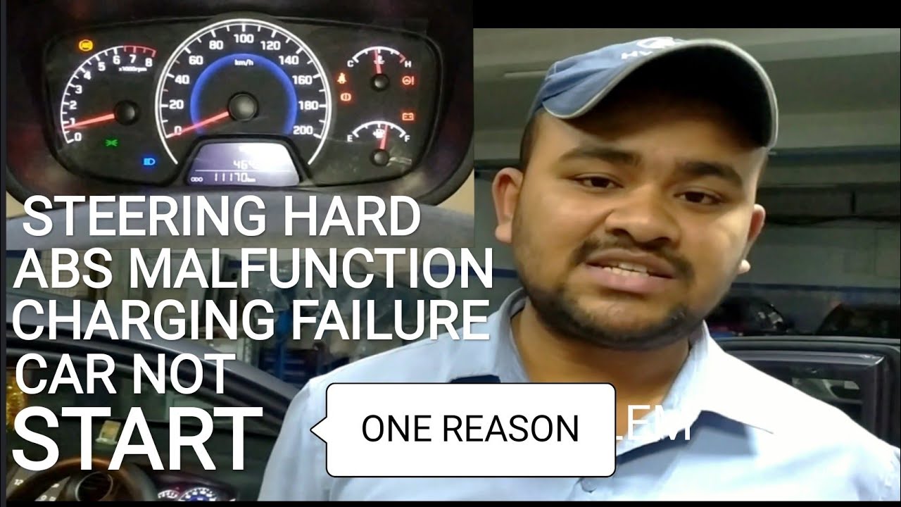Steering hard/vehicle breakdown/charging malfunction/ABS system failure/ for one reason