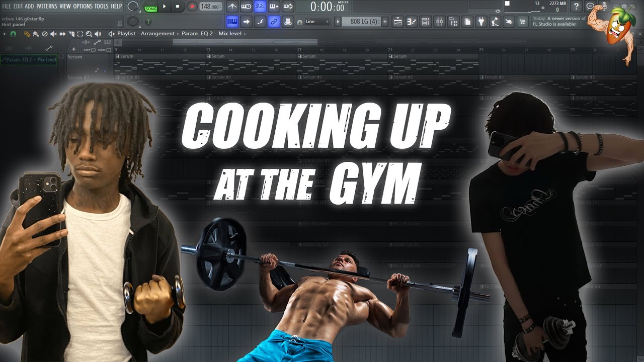 Making a Beat While WORKING OUT For OSAMASON Like SKAI and LEGION