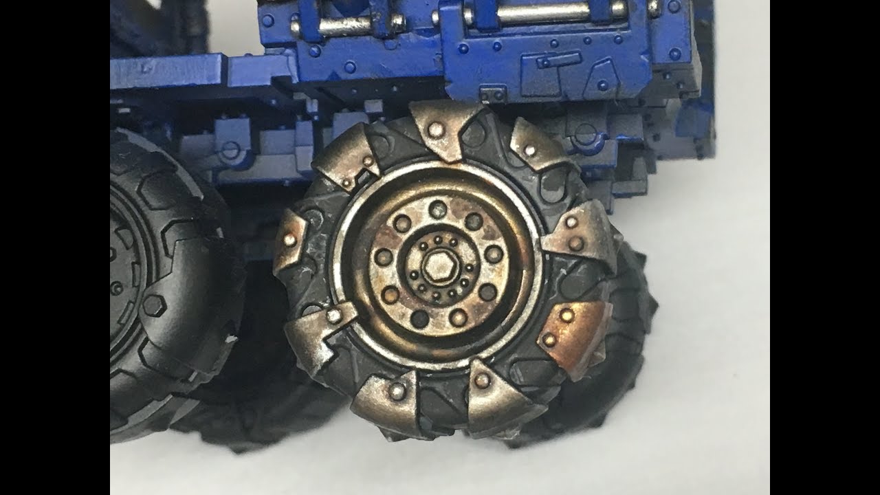 How to paint weathering on wheels and tyres