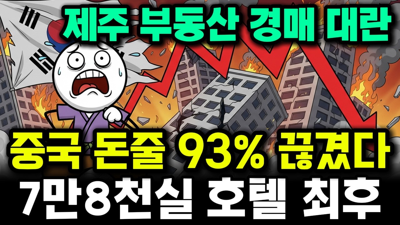 제주 부동산 경매 대란: 중국 돈줄 93% 끊겼다, 78,000실 '분양형 호텔'의 끔찍한 최후
