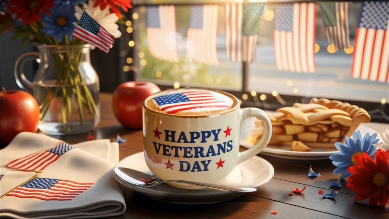🇺🇸 Cozy Veterans Day Caf&eacute; Ambience | Patriotic Background Screensaver with Inspiring American Music 